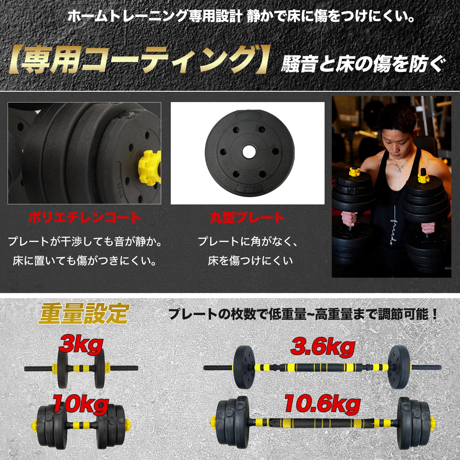 (いななみかん) ACTIVAFIT ダンベル1つ Amazon | ATIVAFIT 可変式ダンベル 5kg-30kg 2点セット 12段階